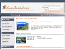 Tablet Screenshot of kauairentallisting.com